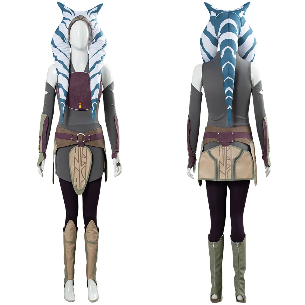 Костюм Ahsoka Tano для косплея повстанцев из войн женское платье костюмы Хэллоуина