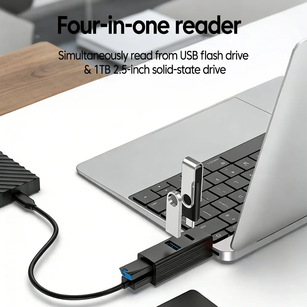 Versatile High-Speed 4-Port USB Hub Splitter