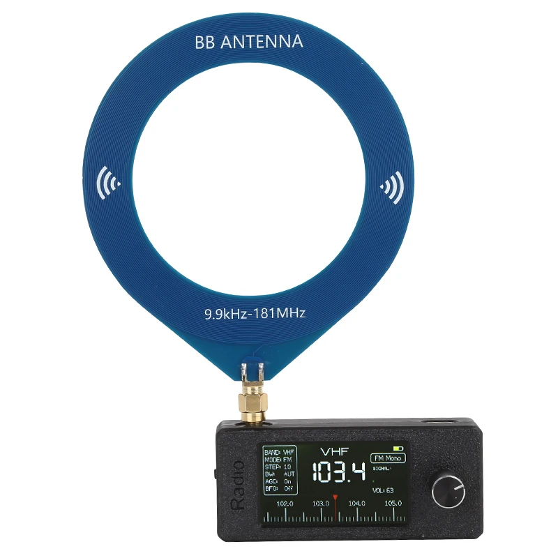Nuovo Anello BB Antenna 9.9KHz-181MHz Ciambella MW/SW Antenna Antenna Circolare Per TEF6686 SI4732 Radio Malachite SDR Ricevitore - immagine 5
