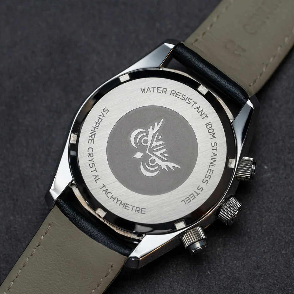 PX1692-YS Business Automatic Watch Gabion Meteorite Dial Three-Eye