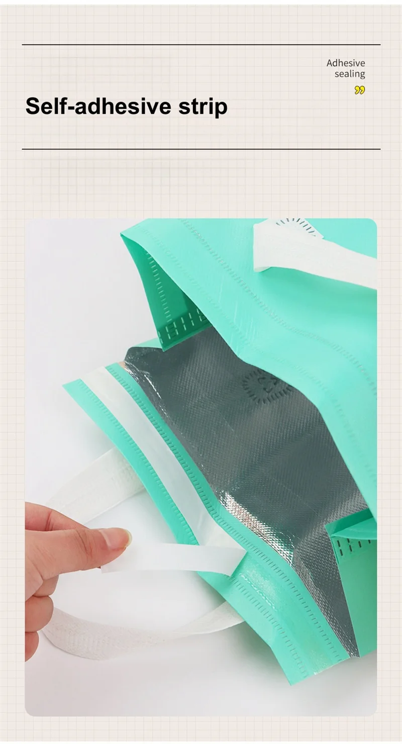 25pcs Non-Woven Insulated Tote Bags – Reusable Portable Fabric Pouches for Food, Cake, ... - SKU NITB1828 - UGI Packaging