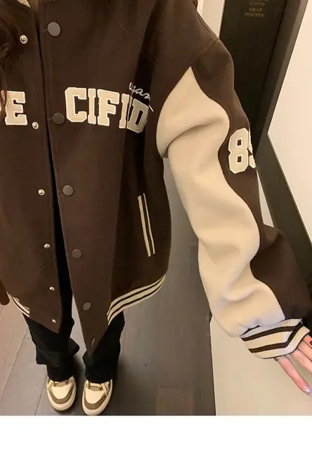 Wiaofellas Extra-large size jacket for men women Korean oversize hip hop  baseball uniform Hong Kong style casual all-match cool punk jacket