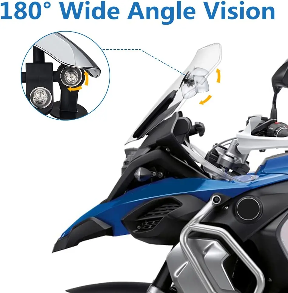 Wide Angle Safety Rearview Mirror for Motorcycles