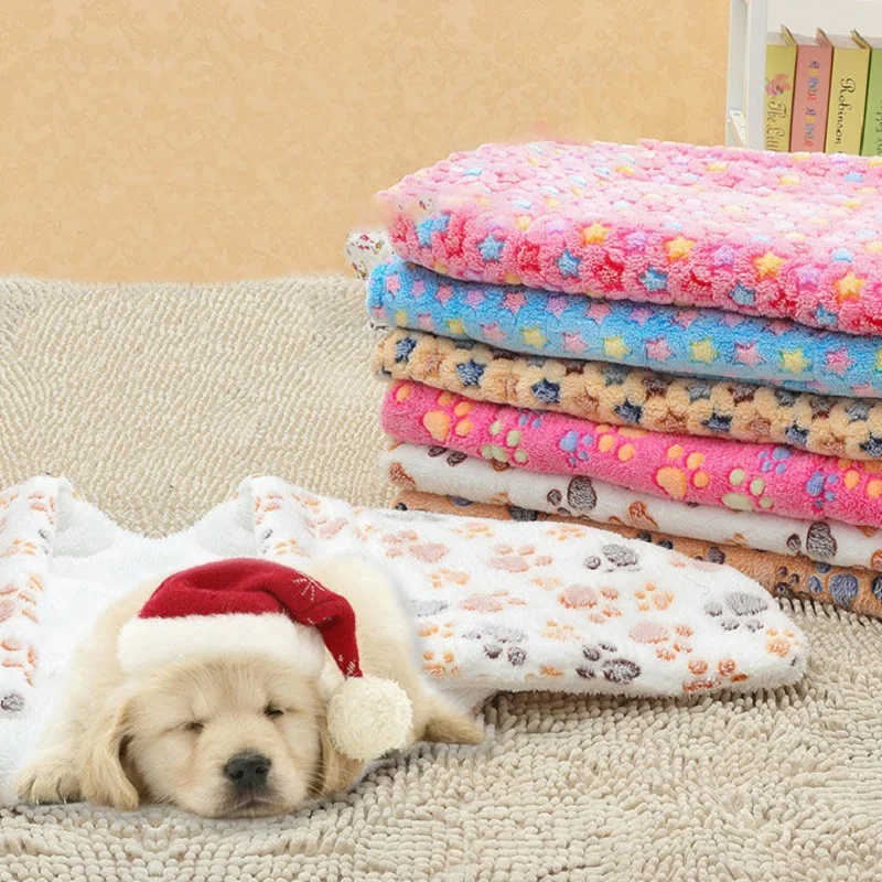 Dog Fleece Blanket Warm Dog Blanket Cat Blanket Cat Winter Bed