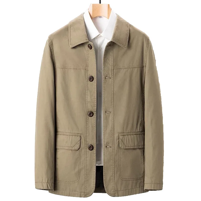 

Pure Cotton Jacket for Men Spring Autumn Business Casual Jackets