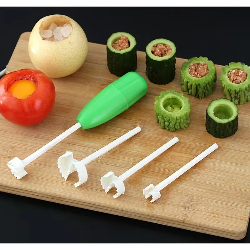 Vegetable core digger vegetable fruit hollowing out fruit kitchen multifunctional gadget digging hole core remover fruit vegetable corer