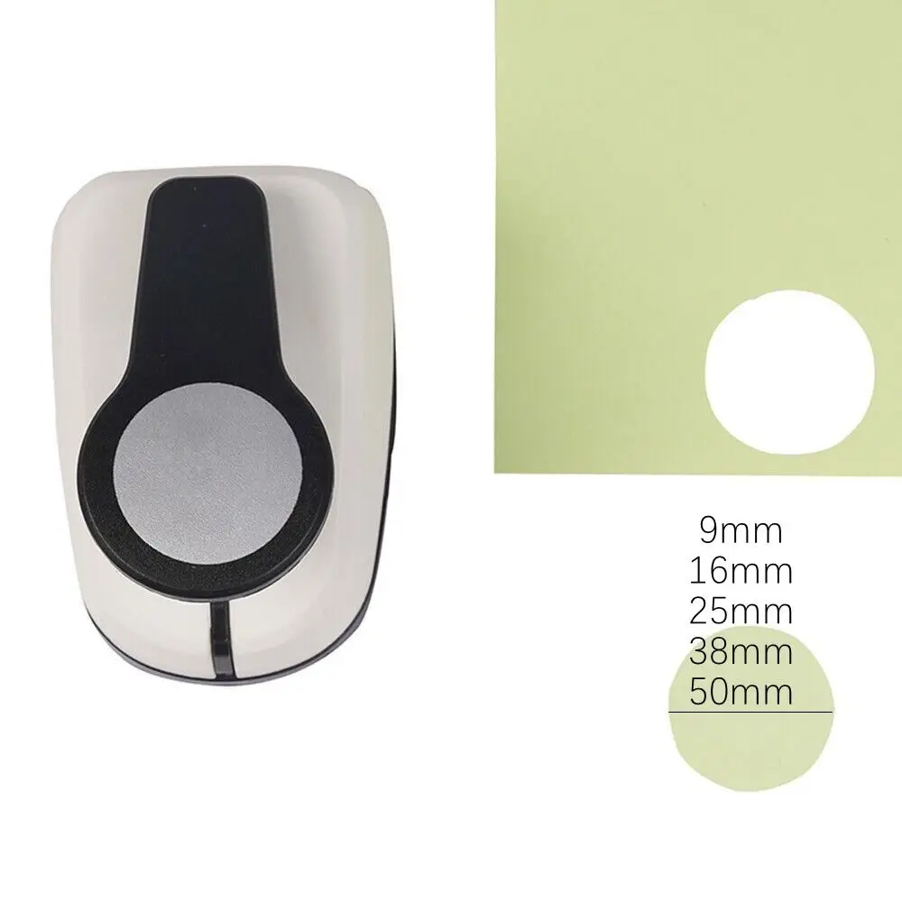 9/16/25/38/50mm Hole Puncher Circular Embosser Hole Shape Labor-saving Design Punch ABS+alloy EVA Chip Multiple Sizes Portable paper punch hole punching tools circle hole punch embossing maker