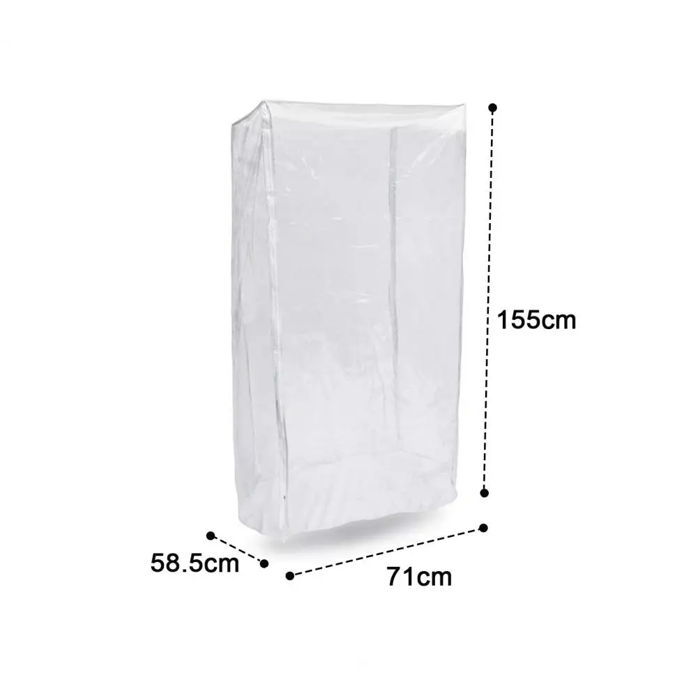 Bread Rack Cover Tear-resistant Transparent Zipper Closure Bun Pan Rack Cover Reinforced Seams Bread Case For Home Bakery