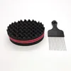Oval Double Sides Magic Twist Hair Brush Sponge Brush For Natural Afro Coil Wave Dread Sponge Brushes Hair Braids Braiding Hair 5