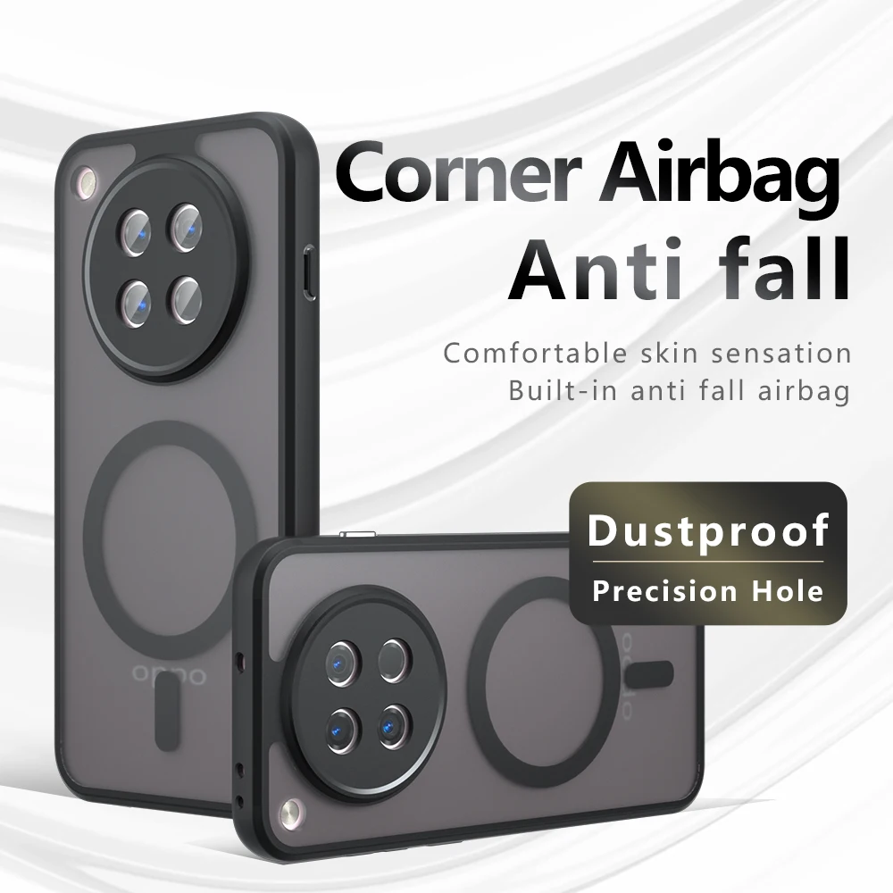 Enhanced Magnetic Wireless Charging Case - Shockproof Matte Back Cover Coque