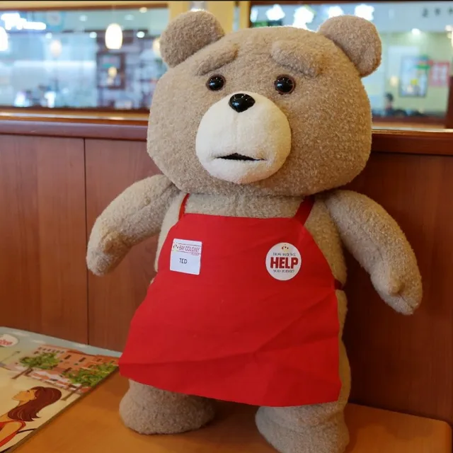 43cm 10 movie teddy bear teddy 2 plush toy apron soft plush toy birthday gift for good friends