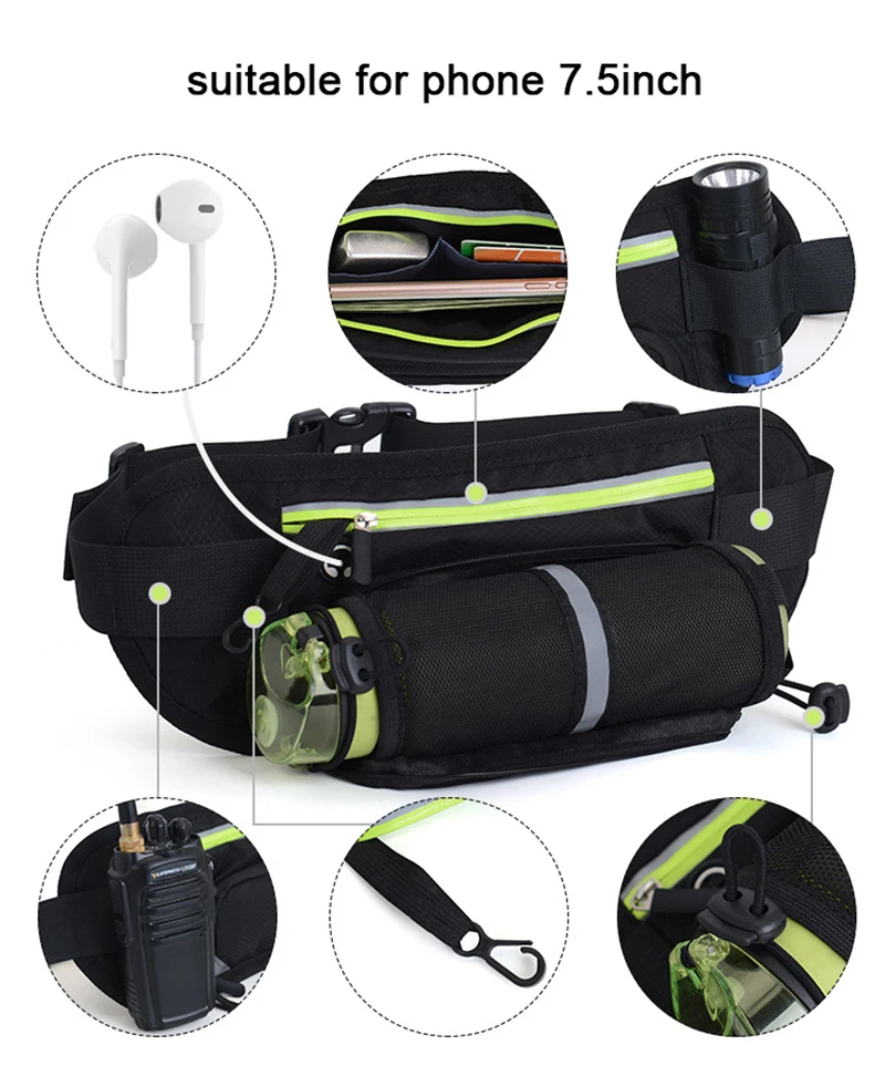 Sports Fanny Pack Running Waist Bag Women Men Belt Bag Phone Hydration Backpack Waterproof Running Accessories Water 4