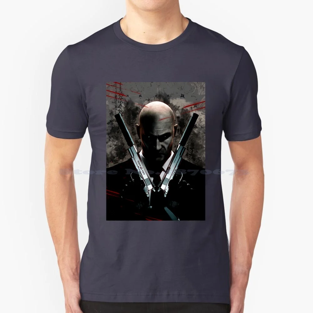 Hitman Agent 47 / Best Seller Design T Shirt 100% Cotone Tee Hitman 47 Vintage Fan Lover Killer Games Gaming Wallpaper