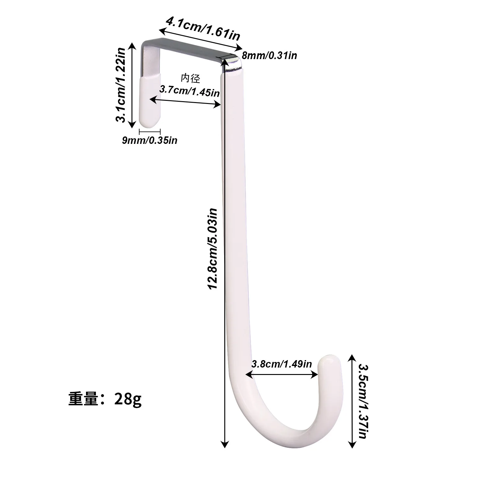 1-5PCS 미끄럼 방지 도어 걸이 후크 거실 욕실 침실 주방에서 옷, 수건, 모자, 코트를 걸기 위한 고무 정리 걸이 후크