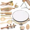 Wooden Musical Instrument Toys for Kids Montessori Baby Rattles Music Percussion Instruments Educational Toy Gift for Boys Girls 1