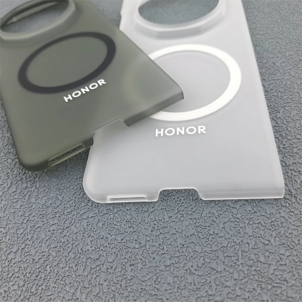 Ultra Thin Matte Ice Mist Clear Phone Case with Magnetic Wireless Charge & Shockproof Back Bumper Cover