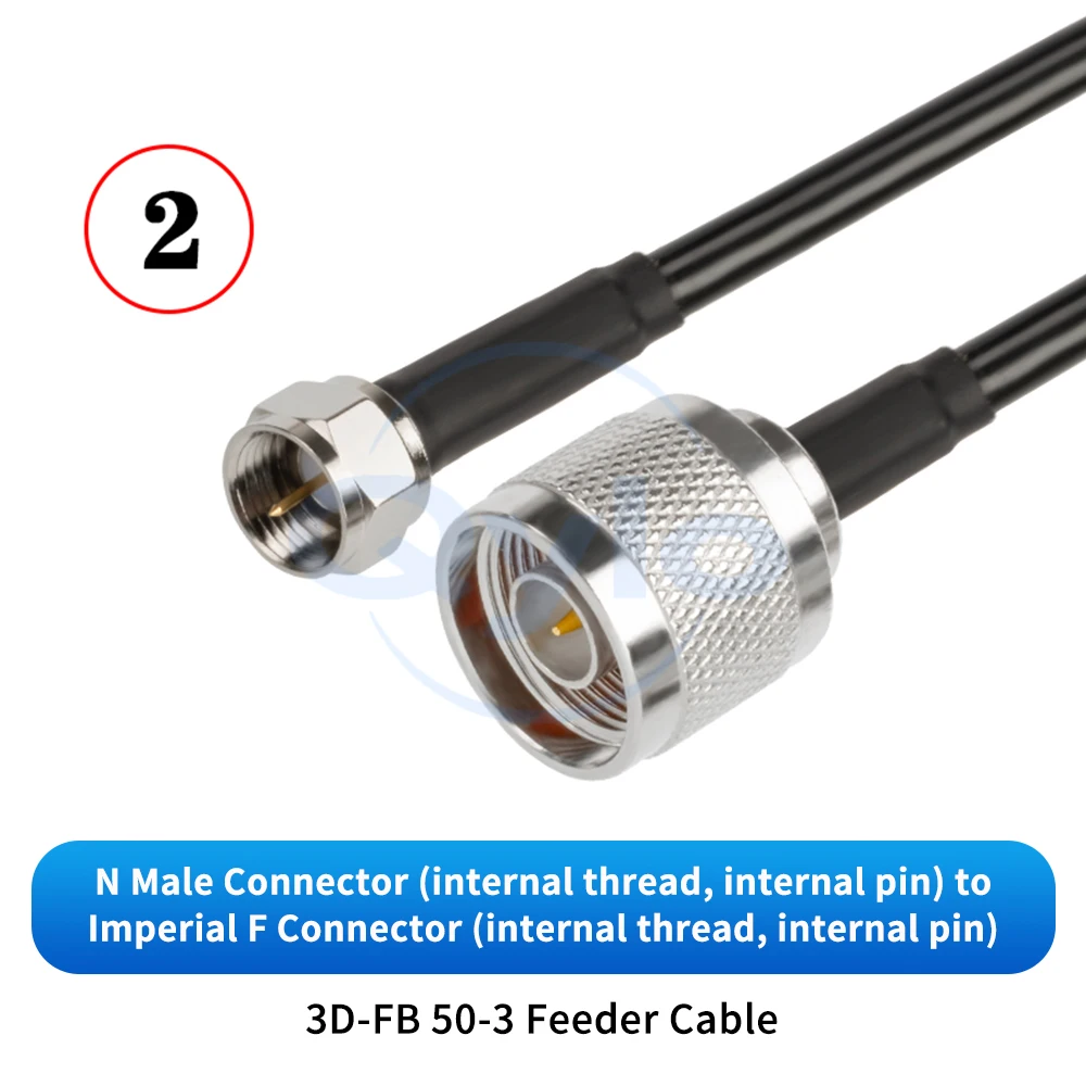 N-zu-F-Adapterkabel, N-Stecker/Buchse auf F-Stecker/Buchse, imperiales Adapterkabel, Verlängerungskabel, HF-Antenne (1 Stück) – Detail 7