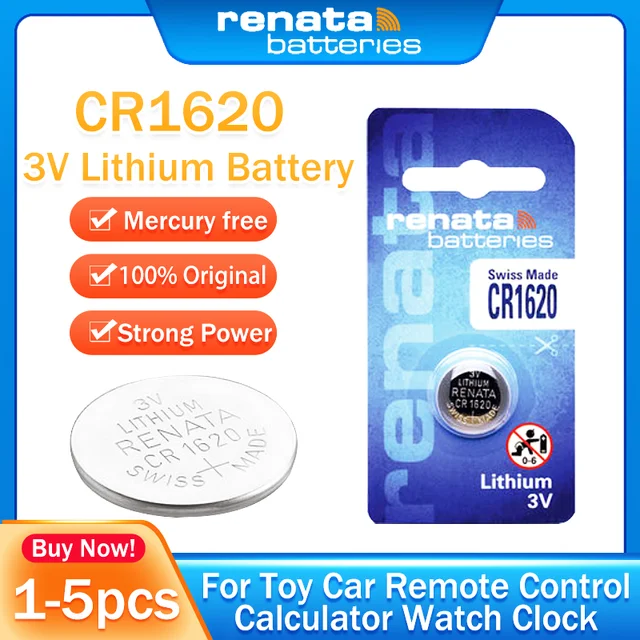 CR1620 3V Lithium Battery DL1620 ECR1620 BR1620 CR 1620 For Car Key  Computer Motherboard Games Watch Button Coin Cell