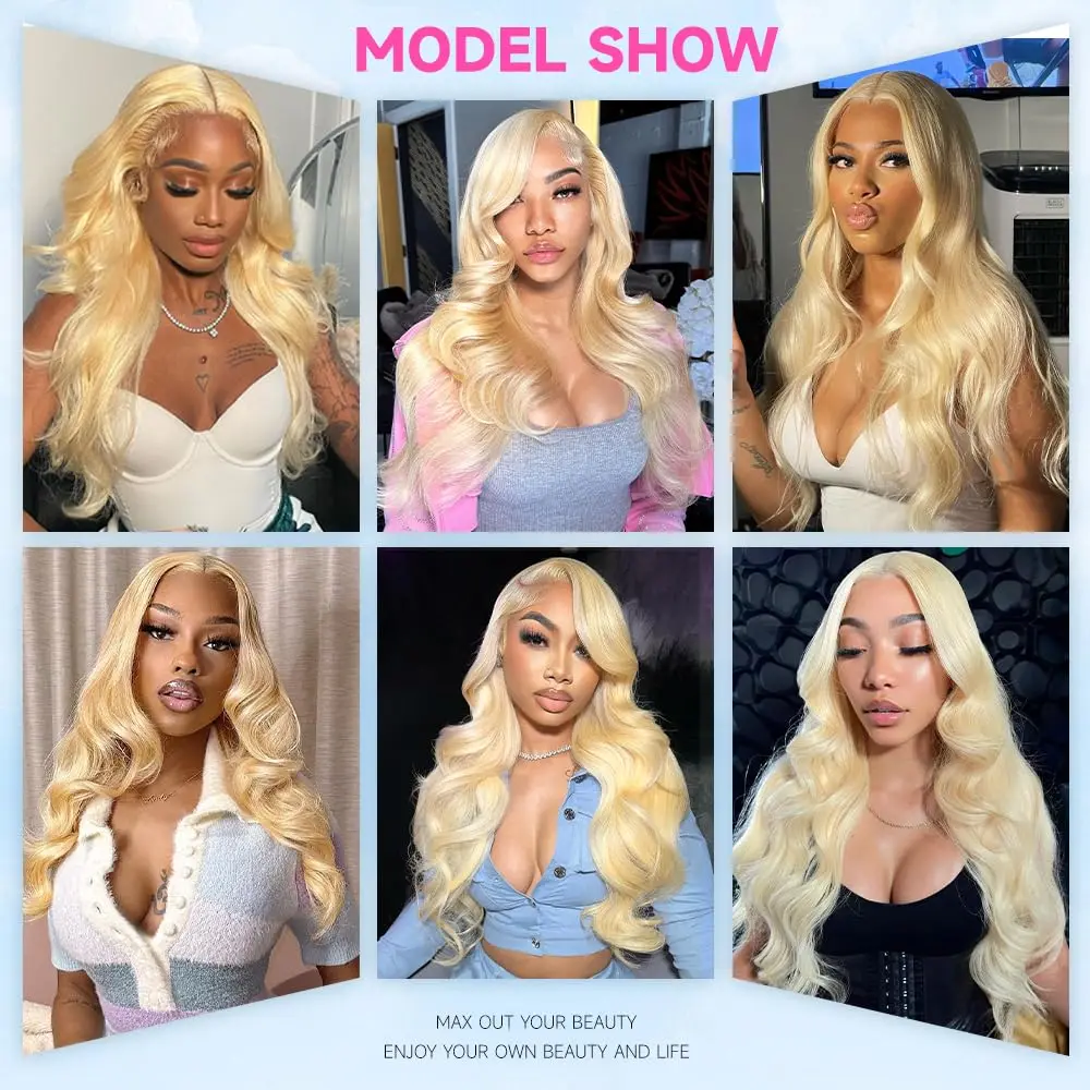 613 Lace Front Wig Human Hair 200% Density Blonde Wig Human Hair Body Wave 13x6 HD Lace Front Wigs Human Hair Pre Plucked 30Inch