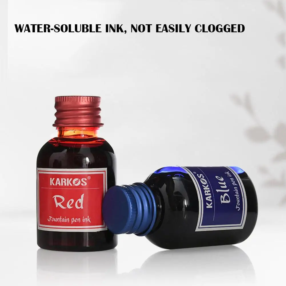Vibrant 10-Color Fountain Pen Ink Set - 30ML Bottles