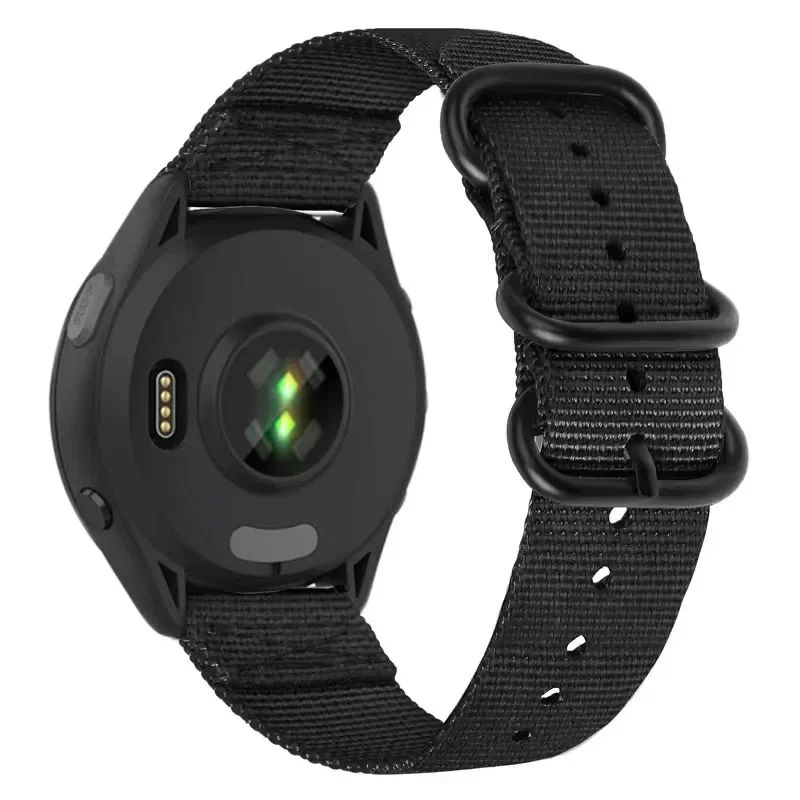 Premium Nylon Loop Band with Three-Ring Metal Buckle - Lightweight & Durable Bracelet