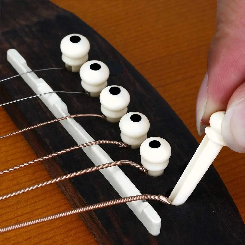 Guitar Bridge Pins Plastic Bridge Pins Stringed Instruments Folk Acoustic Classic Guitar Accessories 6pcs/lot 6 String