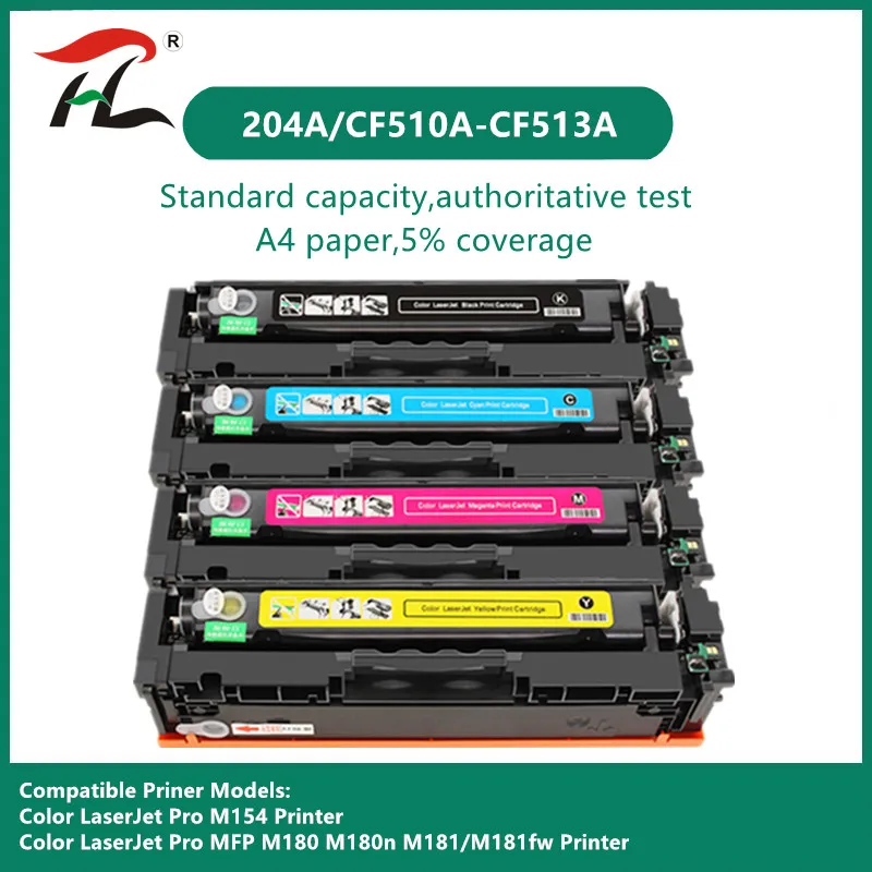 

Compatible CF510A CF511A CF513A 204A Color Toner Cartridge For hp Color LaserJet Pro M154 MFP M180 M180n M181 M181fw Printer