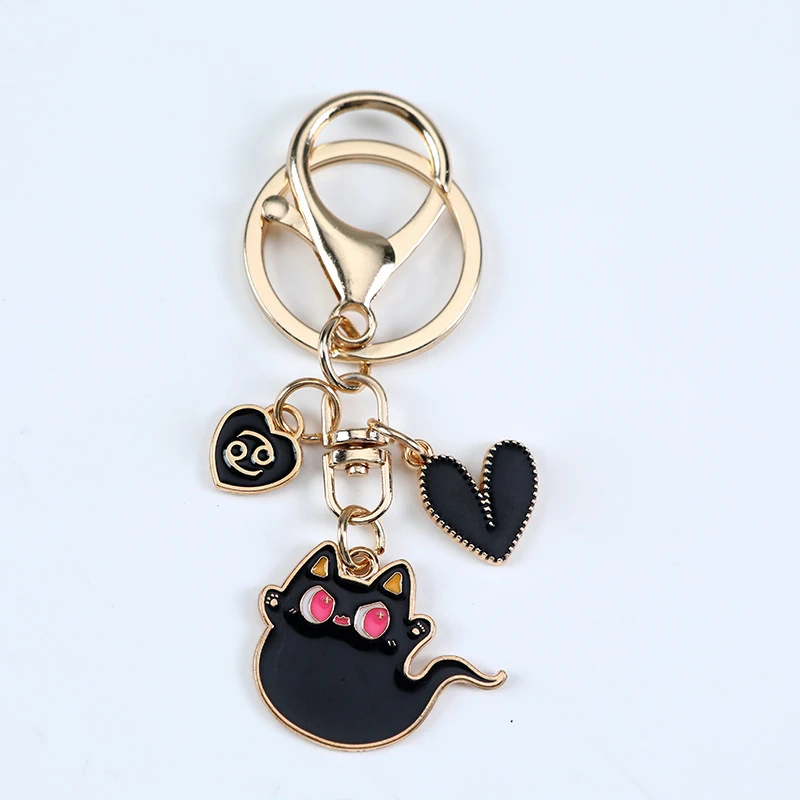 Portachiavi Gatto fantasmino e diavoletto Nero 7 Keychain Ghost Cat and Little Devil Black _04