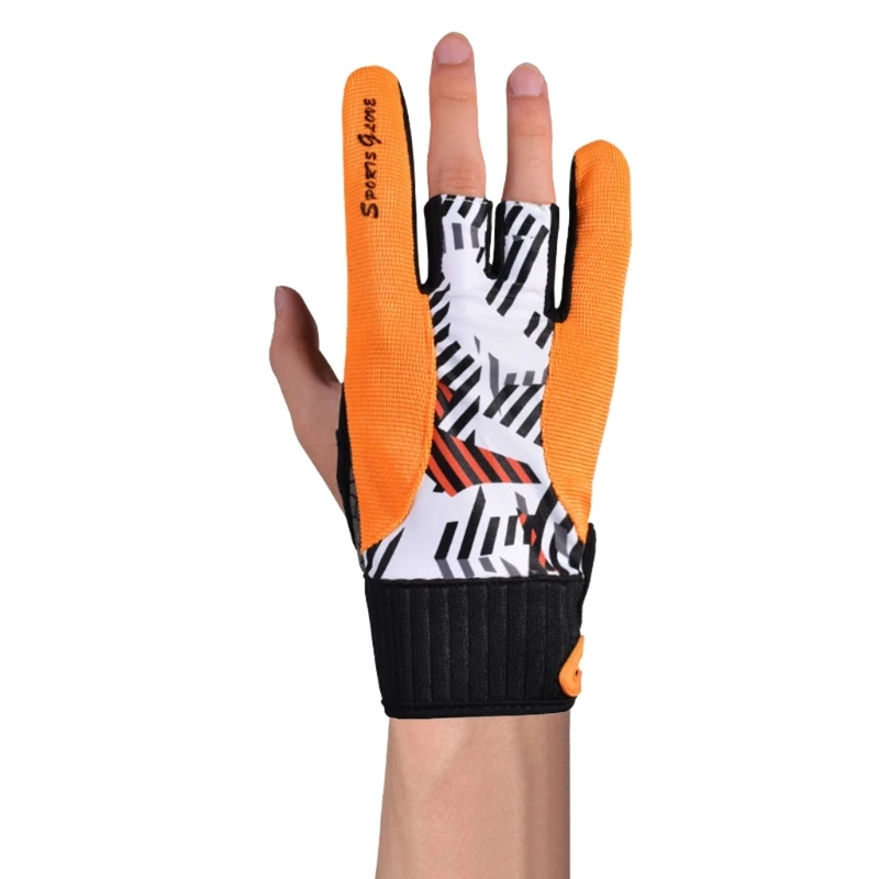 1 Pair Bowling Grip Gloves Bowling Wrist Brace Gloves for Men Wrist Wrap