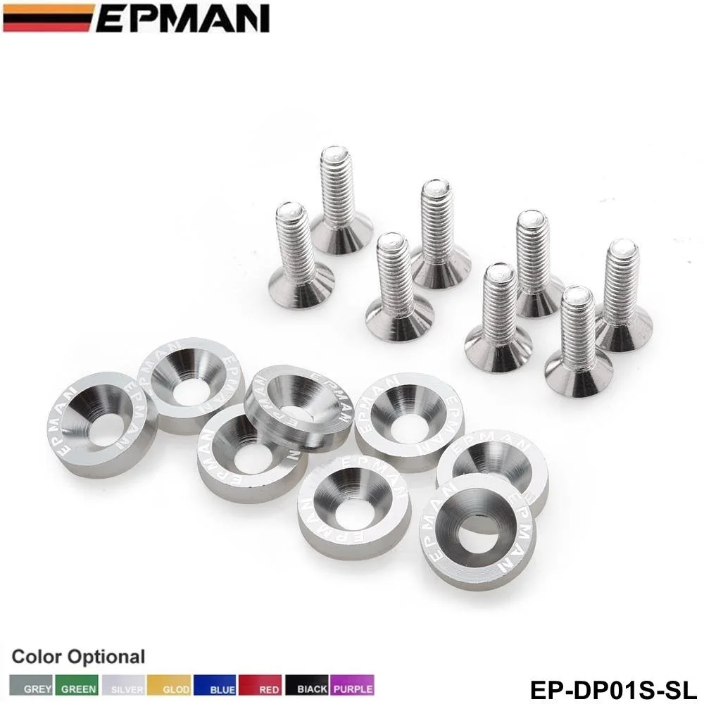 Purple 20 Pcs Aluminum Fender Washer/Bolt Engine Bay Dress Up Kit