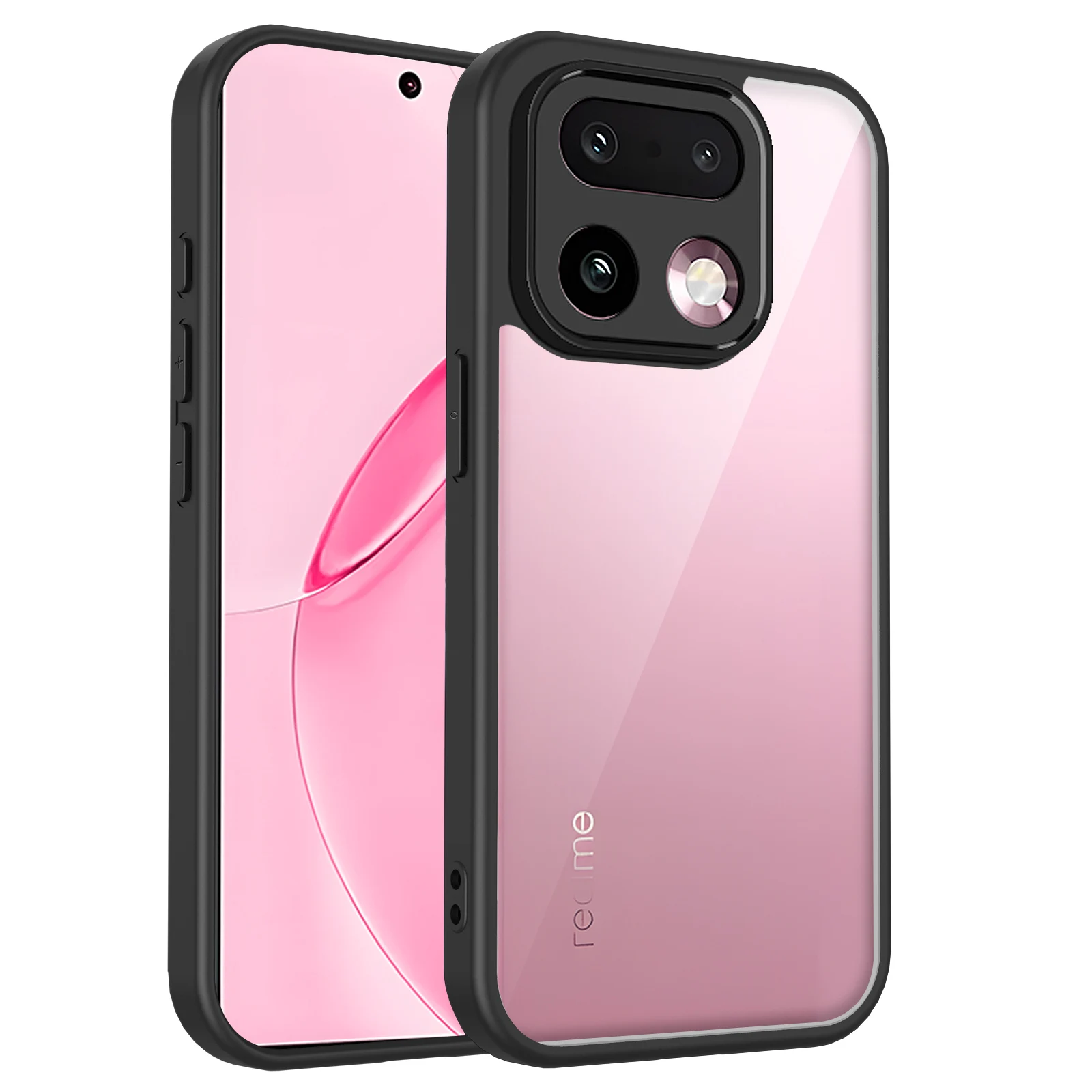 Enhanced Shockproof Silicone Bumper Clear Matte Back Cover
