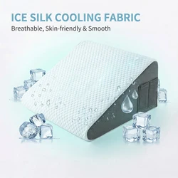 Elevated Comfort Wedge Pillow for Enhanced Sleep & Support (Grey white - ice silk)