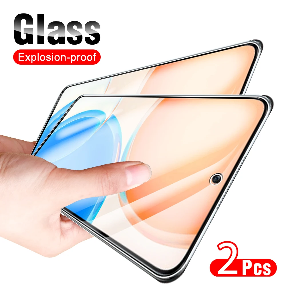 

2pcs tempered glass For Honor X8 10x 9c 9a 9x screen protector x9 x8a x6a x6s protective glass honar 70 50 30 30s 20 Magic4 Lite