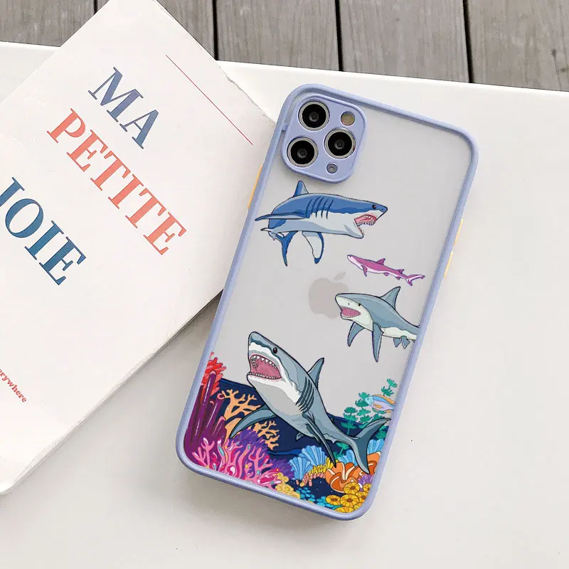 Aquarell Malerei Delfine Wal Funda für iPhone 11 12 13 14 15 Pro Max Fall stoß feste Abdeckung xs x xr 7 8 plus Back Coque – Detail 7