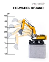 HUINA 1/14 RC All-metal Excavator 2.4GHZ 23CH Wireless Remote Control Multi-function Engineering Vehicle Model Boy Toys Gifts 2