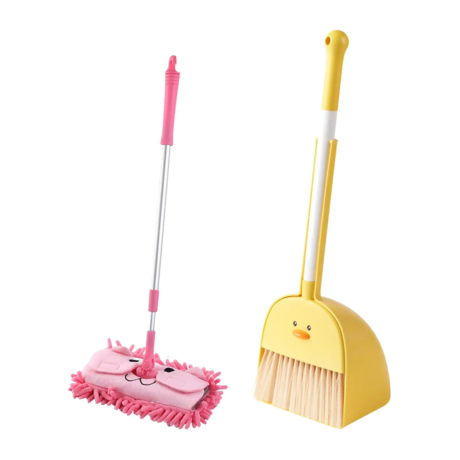 Kids Cleaning Set Early Learning Develop Life Skills Role Playing Mini Broom and 4