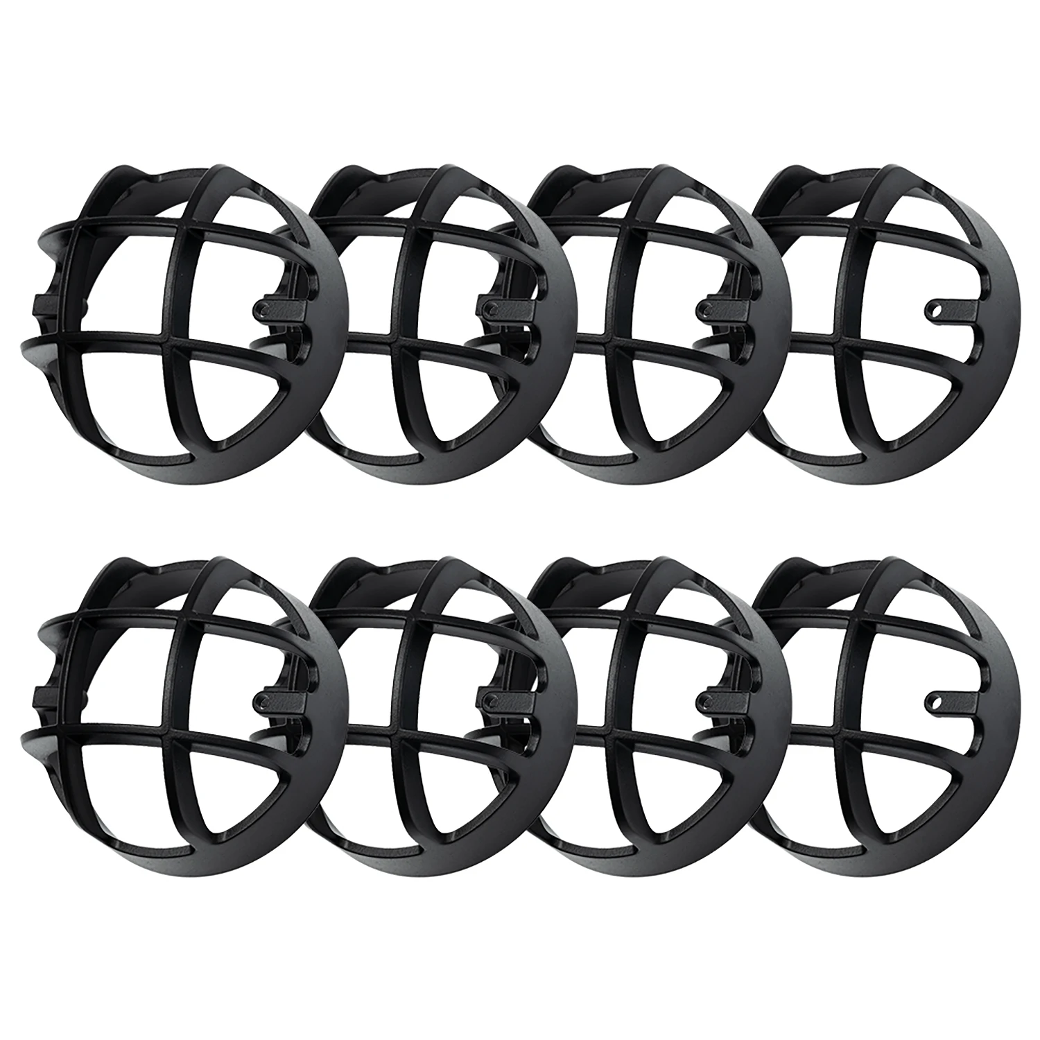랜드로버 디펜더 90 110 127 130 1983-1990 1990-2016 전후방 라이트 가드 키트용 2X/8X 73MM LED 가드 그릴