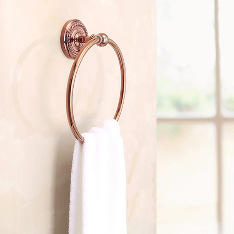 Solid Brass Bathroom Accessories Set,Robe hook,Paper Holder,Towel Bar,Towel Ring,bathroom sets, Rose Gold Luxury Bath Towel Rack bathroom accessories set