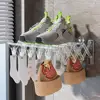 Sunlight-friendly Drying Rack Space-saving Retractable Sock Drying Rack with 20 Clips Foldable Design Easy for Laundry 5