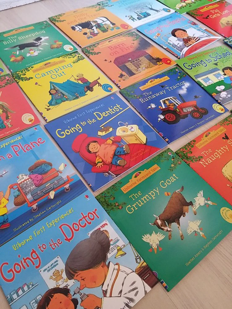 20Books/set 15X15Cm Kids Usborne Picture Books for Children Baby Famous Story English Child Book Educativo Infantil