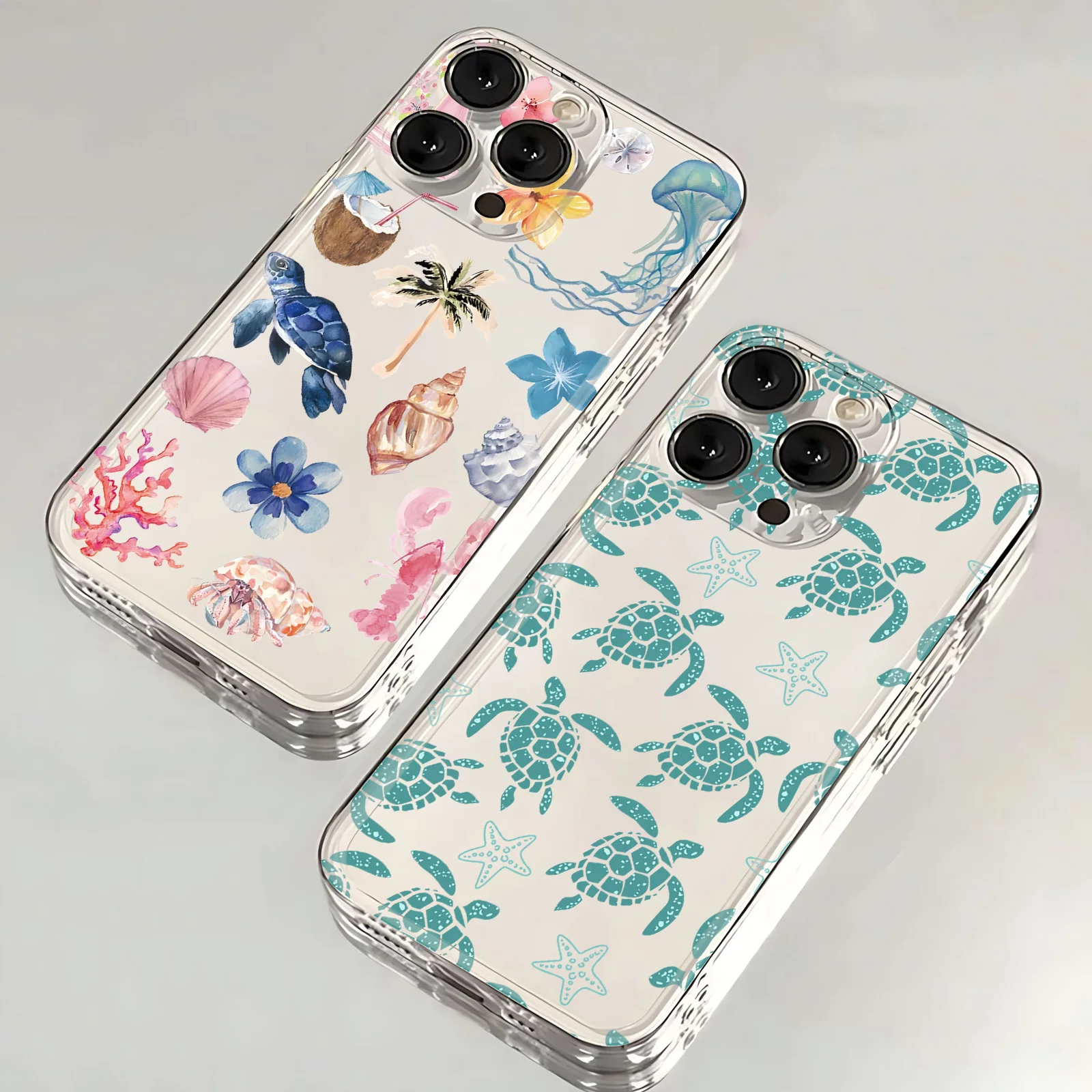 Marine Animals Artwork Phone Case – Stylish Ocean-Inspired Back Cover