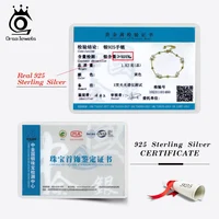 ORSA JEWELS 925 Sterling Silver Pearls Chain Bracelet Vinatge 14K Gold Pearl Beads Bracelet on Hand Female Party Jewelry GPB40 6