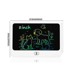 Portable LCD Drawing Board for Kids - Digital Sketchpad for Art and Learning (8inch white)