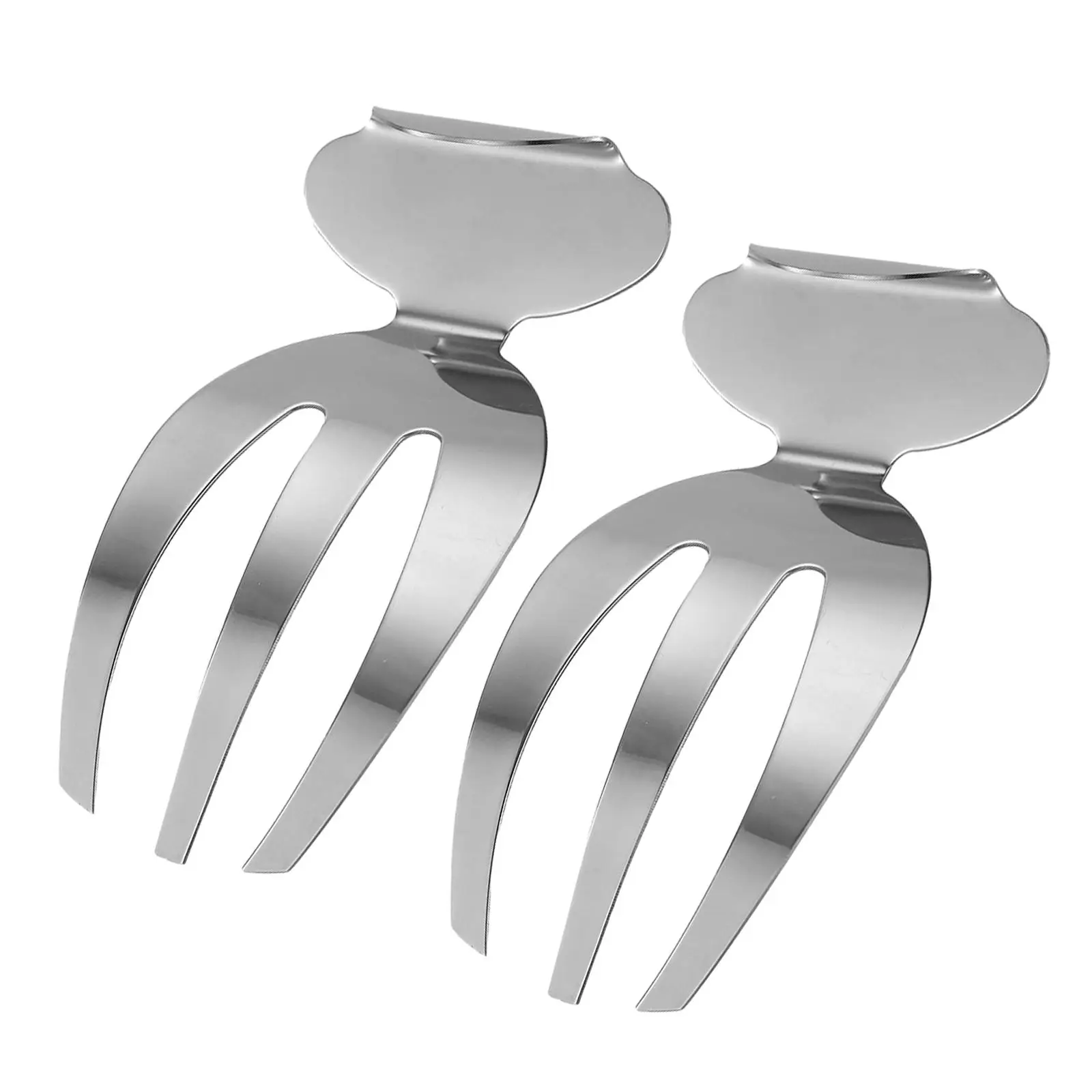 2 Pieces Stainless Steel Salad Hands Salad Mixers Salad Tools Salad Mixing Metal Salad Tongs Salad Tossers for Kitchen Counter