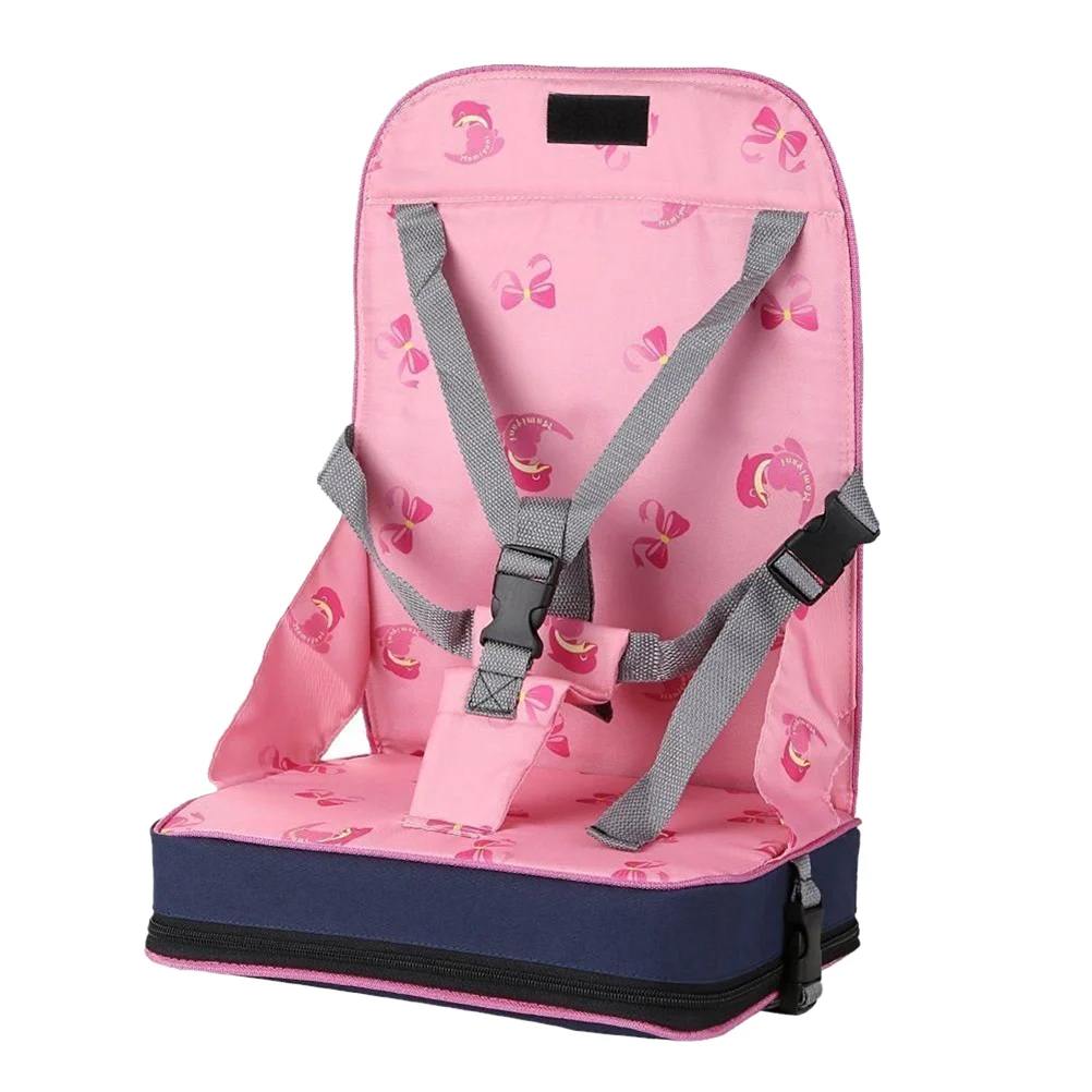 

Folding Portable Travel Travel Travel Booster Seats Adjustable Quick Release (Pink)