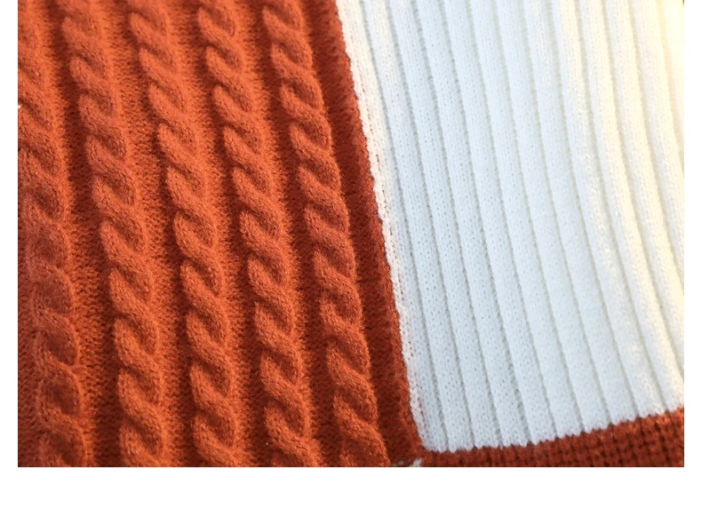 Men's Knit Sweater - Autumn Winter Plaid Patchwork Pullover | Thick Round Neck Casual