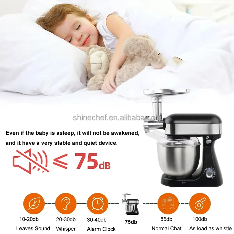Electric Pastry Robot Kitchen Stand Mixer Multifunction 1000W Die-casting Cake Food Mixers with Meat Grinder