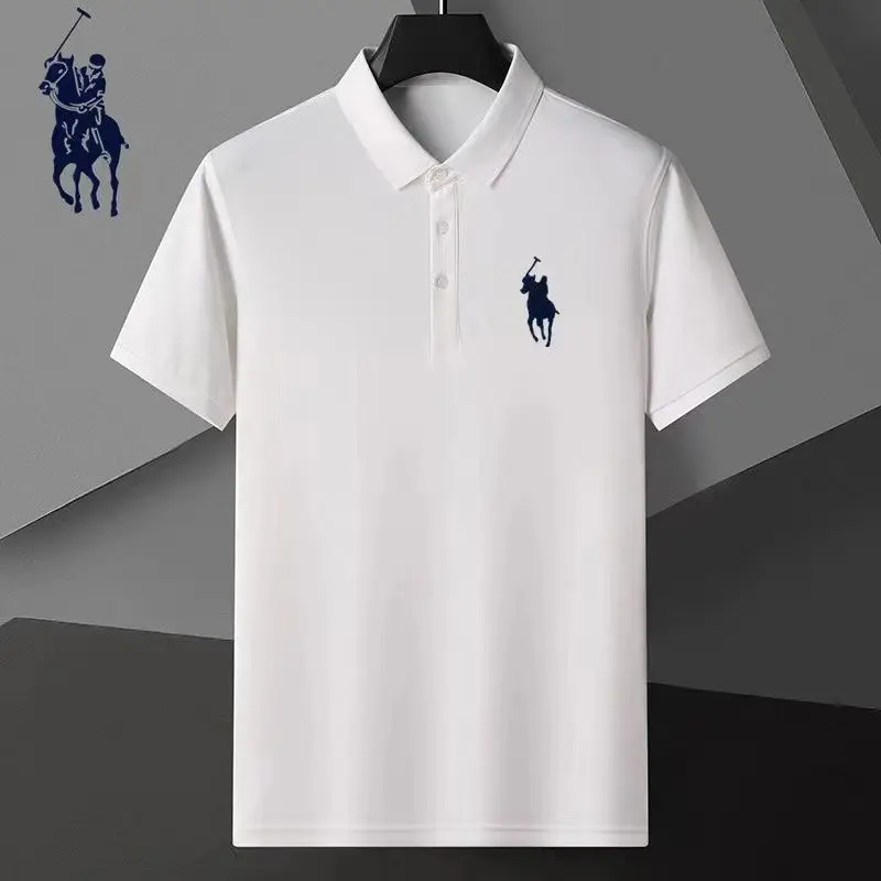 New Summer Men's Thin Breathable Quick Drying Business Casual Sports Street Collar Polo Shirt Short Sleeved T-shirt