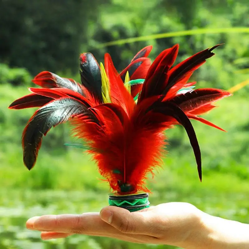 Kick Shuttlecock Chinese Jianzi Colorful Feather Kick Shuttlecock Indoor Outdoor Game Interactive Foot Sports Toy Game