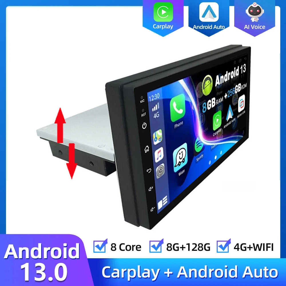 

1 din 7 ''Android 13 для Toyota VW Kia Nissan Honda, Lada Ford автомобильное радио мультимедийный плеер Carplay стерео 4G GPS навигация